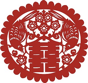 中国风传统民俗喜庆剪纸