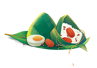 精美插画风五月五端午节粽子鸭蛋素材