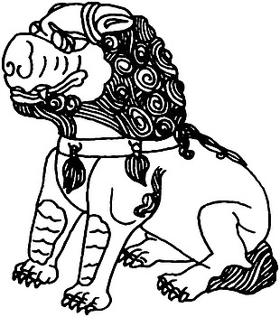 石狮子古典花纹纹样