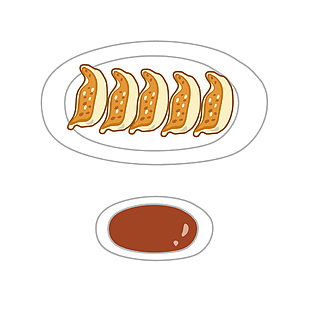 美味煎饺插画