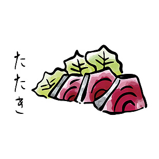金枪鱼食材插画