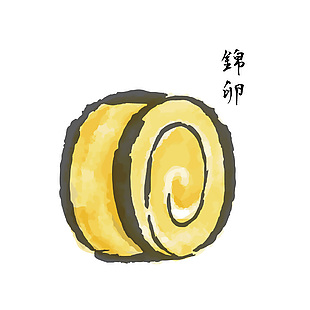 手绘锦卵美食插画