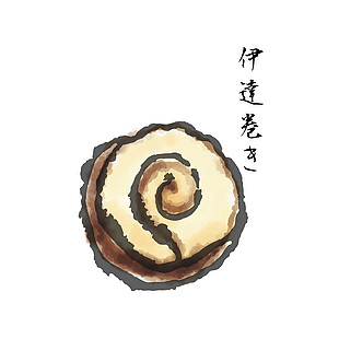 手绘海螺肉插画