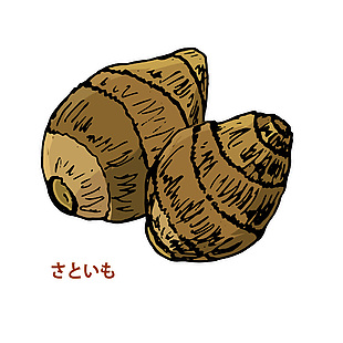 手绘芋头食品插画