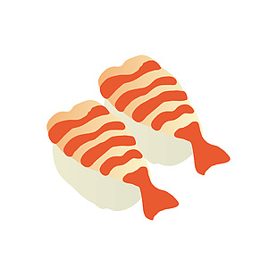 美味海老寿司插画