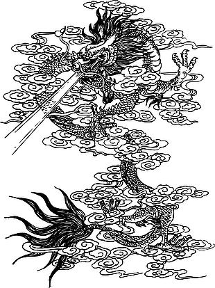 复古中国风龙腾凤舞