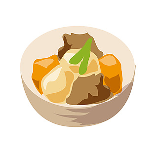 日本牛肉料理插画