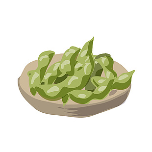 日本居酒屋毛豆插画