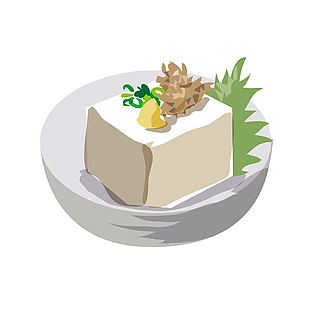 日本豆腐料理插画