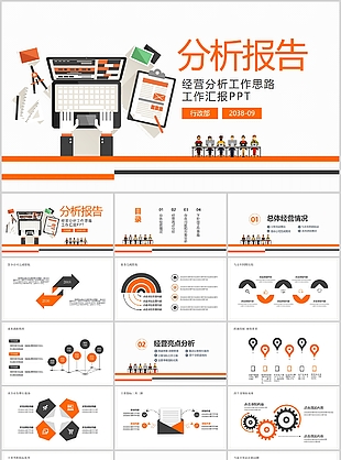 创意经营分析工作思路工作汇报PPT模板
