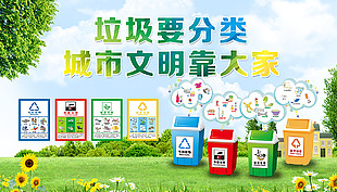 垃圾分类城市文明宣传海报