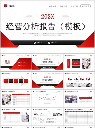 经典框架完整经营分析报告PPT模板