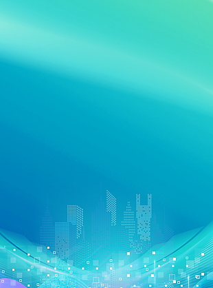 创意科技渐变风城市建筑H5背景图