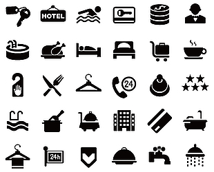 趣味黑色简约icon小图标合集