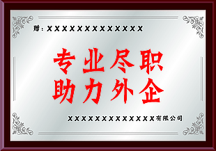 专业尽职助力外企经典大气荣誉证书
