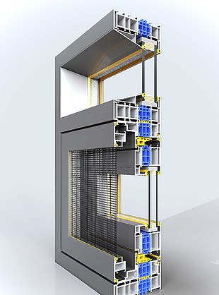 工业门窗样角简约效果图