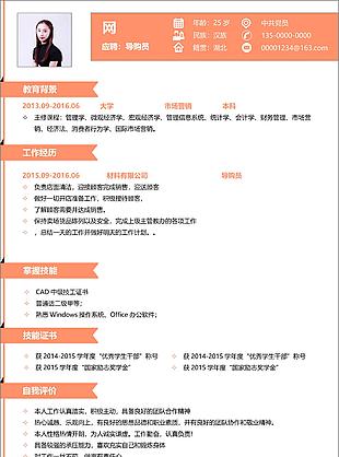 导购员简历示范