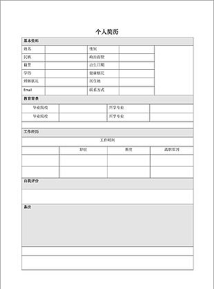 个人简历简历简单简洁好