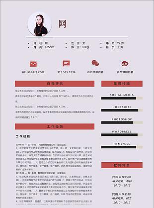 广州运营管理电子简历