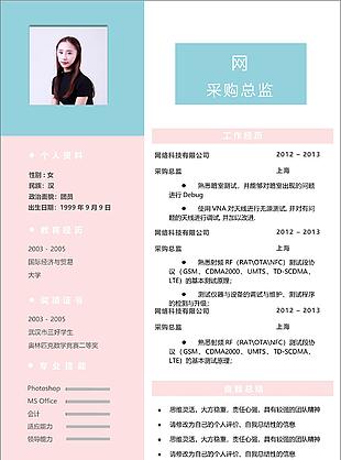 陈冠余采购总监简历填写范文