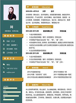 财务总监个人简历模板