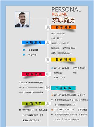 UI设计师相关岗位个人求职简历