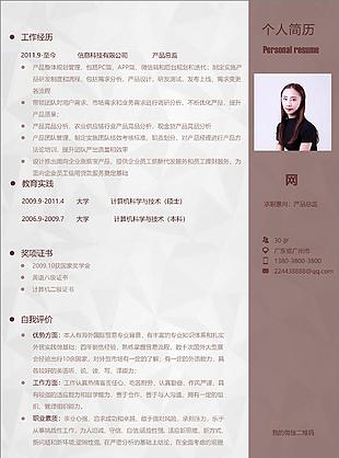 产品总监简历office