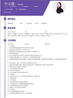 财务经理个人简历模板