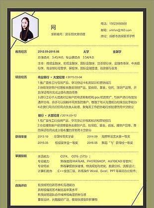 营业部大堂经理个人简历范本