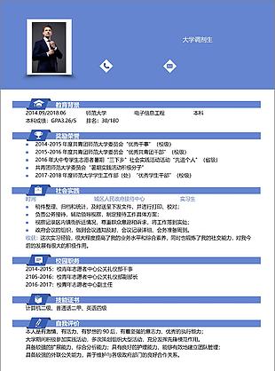 简约实用电子信息个人求职简历word模板