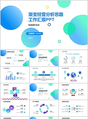 IOS渐变风经营分析思路工作汇报