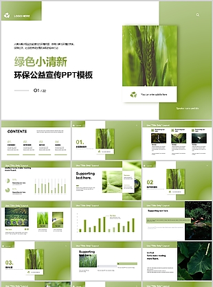 绿色小清新环保公益宣传介绍