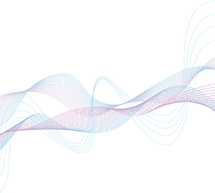 简约蓝色渐变波浪线条