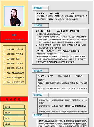 护理主任护士长求职简历范文