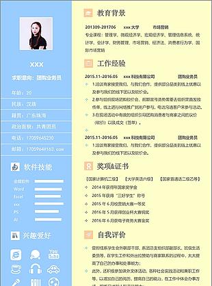 刘紫轩团购业务员应届毕业生个人简历模板