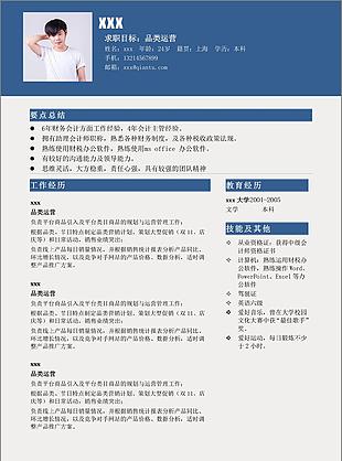 品类运营个人简历模板