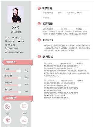 会务会展专员应届毕业生个人简历模板