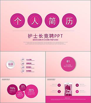 医疗机构人员护士长竞聘简历PPT模板