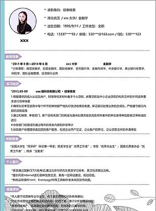 信审核查一年经验电子简历