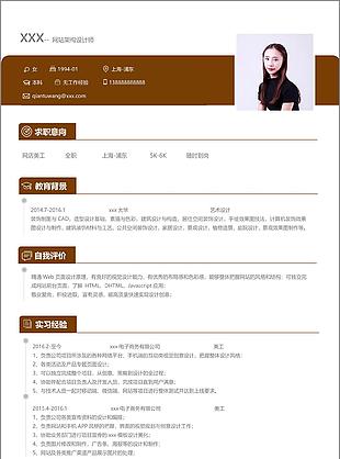 网店美工应届毕业生个人简历模板