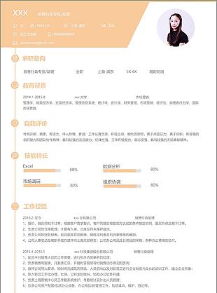 销售行政专员助理应届毕业生个人简历模板