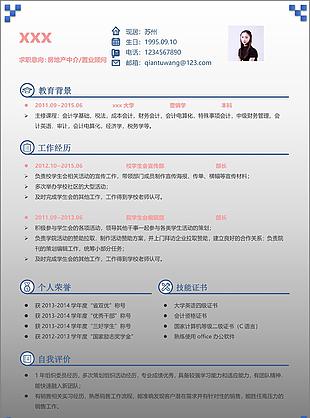 置业管理简历格式