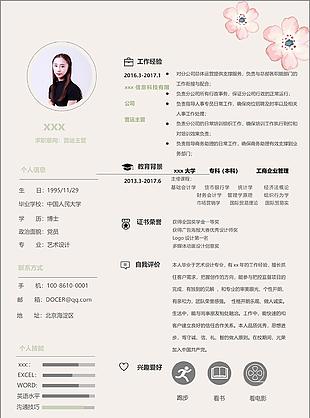 唐丽营运主管个人简历模版