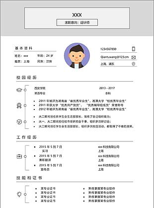 设计师简历模板
