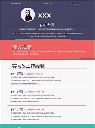 perl开发个人简历模板