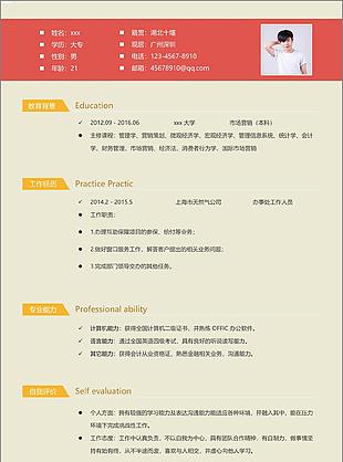 陈国民办事处工作人员应届毕业生个人简历