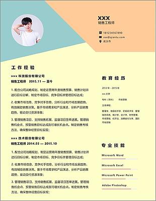sale工程师个人简历模板