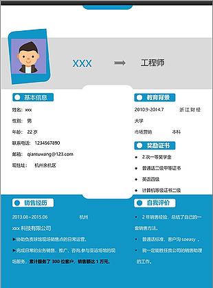 工程师简历模板