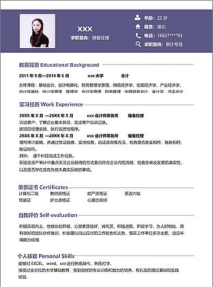 陈坤储备经理简历范文