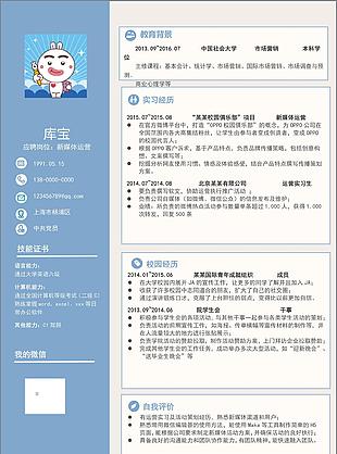 新媒体运营个人简历模板